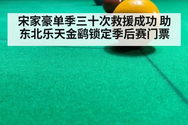 宋家豪单季三十次救援成功 助东北乐天金鹞锁定季后赛门票